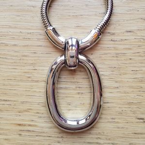Silver tone necklace